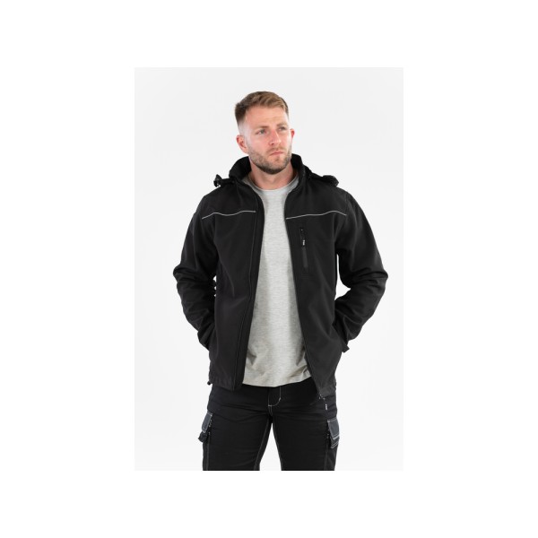 KURTKA SOFTSHELL Z KAPTUREM OBSIDIAN ROZM. S YT-79550