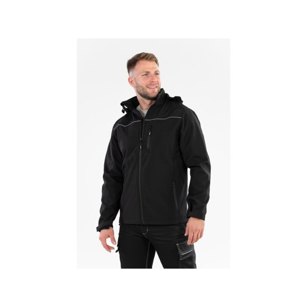 KURTKA SOFTSHELL Z KAPTUREM OBSIDIAN ROZM. L YT-79552