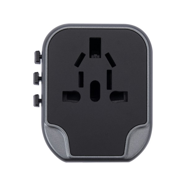 UNIWERSALNY ADAPTER PODRÓŻNY DO PONAD 150 KRAJÓW Z ŁADOWARKĄ 2 X USB 5V/2,4A YT-81301