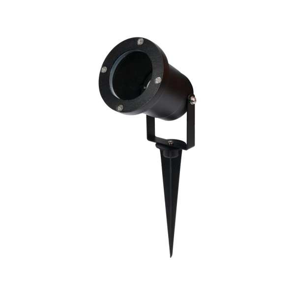 REFLEKTOR OGRODOWY GU10 ZE SZPIKULCEM CZARNY ALUMINIOWY YT-81775
