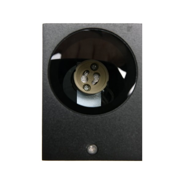 LAMPA ŚCIENNA ZEWNĘTRZNA CZARNA ALUMINIOWA 2XGU10 KWADRATOWA YT-81903