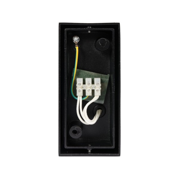 LAMPA ŚCIENNA ZEWNĘTRZNA CZARNA ALUMINIOWA 2XGU10 KWADRATOWA YT-81903
