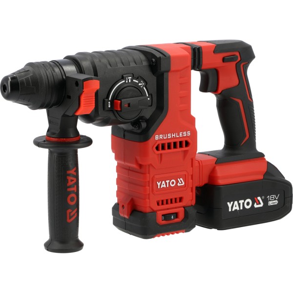 MŁOTOWIERTARKA 18V + 1X4AH (BL MOTOR) Z PIONOWYM SILNIKIEM YT-827725