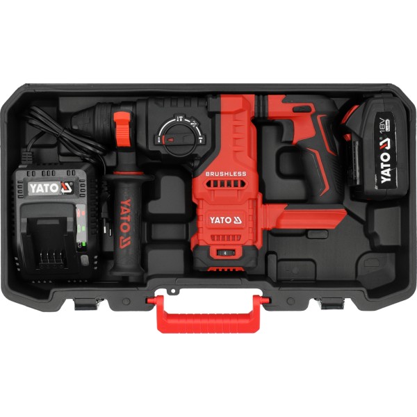 MŁOTOWIERTARKA 18V + 1X4AH (BL MOTOR) Z PIONOWYM SILNIKIEM YT-827725