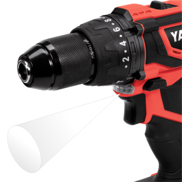 WIERTARKO-WKRĘTARKA UDAROWA 18V, 40 NM, 2 BIEGI - AKUMULATOR 2 AH YT-82786