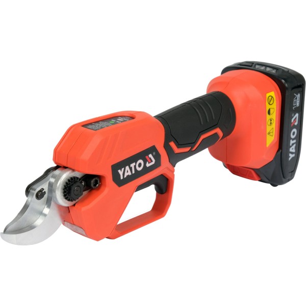 SEKATOR DO GAŁĘZI 18V, 30 MM, 60 CIĘĆ/MIN - AKUMULATOR 2 AH YT-828377