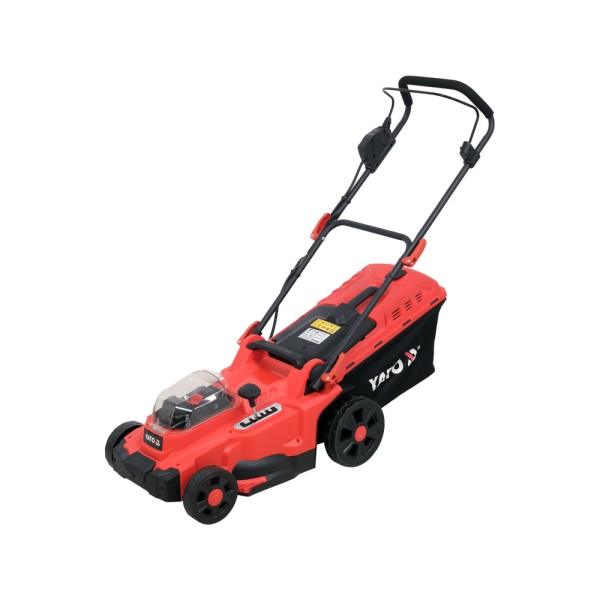 KOSIARKA AKUMULATOROWA 36V, 37 CM - DWA AKUMULATORY 4 AH, PODWÓJNA ŁADOWARKA YT-85222