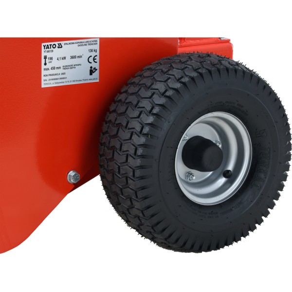 SPALINOWA KOPARKA ŁAŃCUCHOWA GŁĘBOKOŚĆ 450MM, POJ. SILNIKA 196 CM3 YT-86139