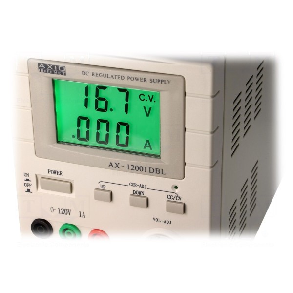 Zasilacz laboratoryjny: standardowy AXIOMET AX-12001DBL