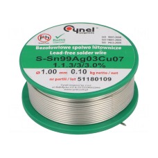 Cyna CYNEL SN99CU07AG03-1.1.3/1.0MM 100G