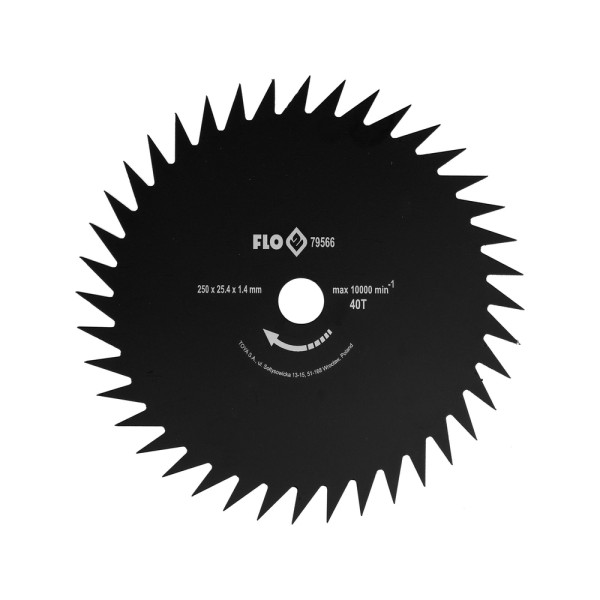 TARCZA TNĄCA Z ZĘBAMI UKOŚNYMI DO KOSY 250MM / 25,4MM 79566