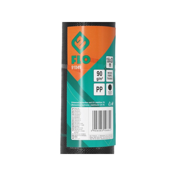 AGROTKANINA CZARNA 1,6 X 20 GRAMATURA 90G/M2 91049