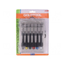 Wkrętak: precyzyjny-zestaw GOLDTOOL GTK-173