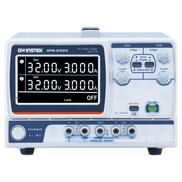 Zasilacz laboratoryjny: standardowy GW INSTEK GPE-2323