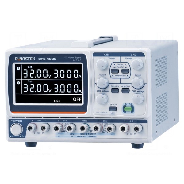 Zasilacz laboratoryjny: standardowy GW INSTEK GPE-4323