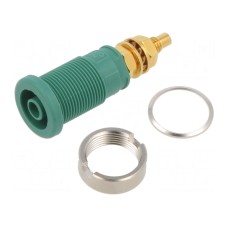 Złącze laboratoryjne: bananowe 4mm HIRSCHMANN T&M SEB 2600 G M4 GN