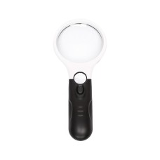 Lupa ręczna podświetlana Lupa ręczna LR-4 75mm, 3x 22mm, 45x z podświetleniem LED /312774/
