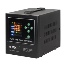 Zasilacz awaryjny KEMOT PROsinus-500-LFP4  przetwornica z czystym przebiegiem sinusoidalnym i funkcją ładowania  12V 230V 500VA/300W