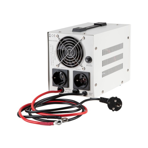 Zasilacz awaryjny KEMOT PROsinus-500  przetwornica z czystym przebiegiem sinusoidalnym i funkcją ładowania  12V 230V 500VA/300W