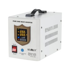 Zasilacz awaryjny KEMOT PROsinus-500  przetwornica z czystym przebiegiem sinusoidalnym i funkcją ładowania  12V 230V 500VA/300W