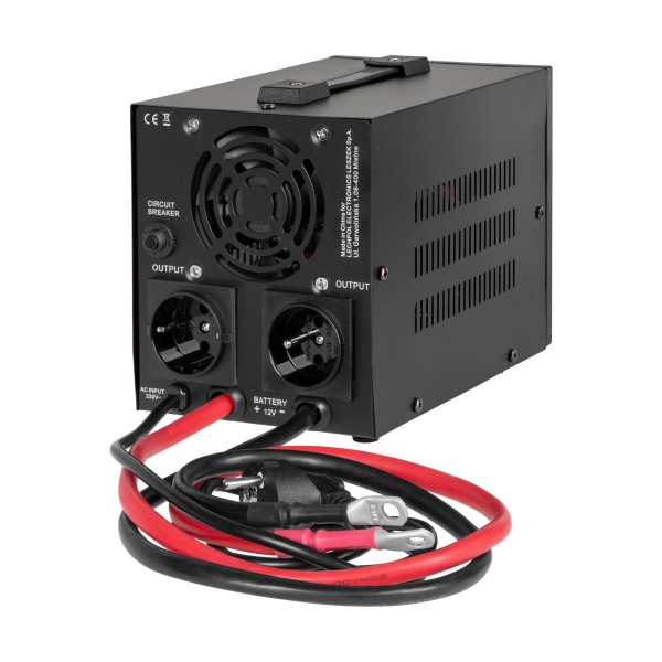 Zasilacz awaryjny KEMOT PROsinus-800-LFP4 przetwornica z czystym przebiegiem sinusoidalnym i funkcją ładowania  12V 230V 800VA/500W