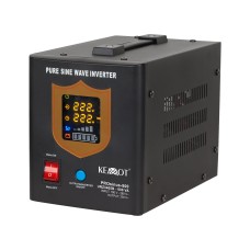 Zasilacz awaryjny KEMOT PROsinus-800 przetwornica z czystym przebiegiem sinusoidalnym i funkcją ładowania 12V 230V 800VA/500W - kolor czarny