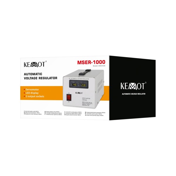 Automatyczny stabilizator napięcia  KEMOT MSER-1000 (1000 VA, serwomotor)