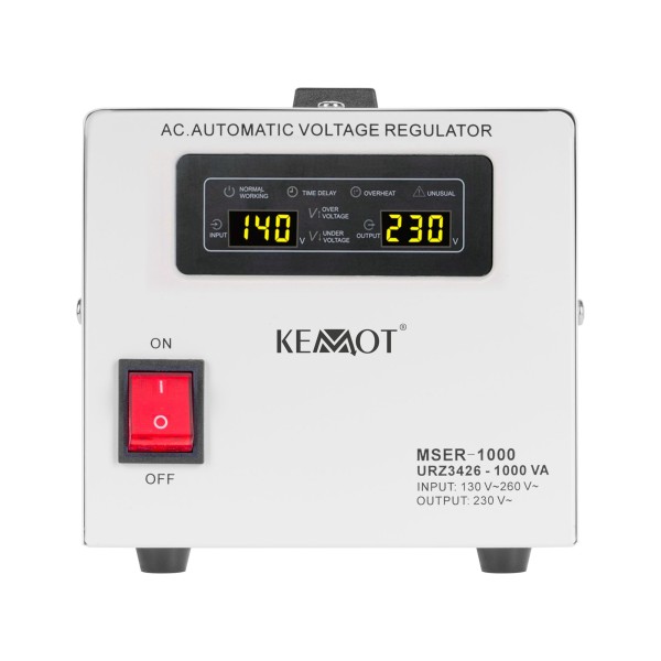 Automatyczny stabilizator napięcia  KEMOT MSER-1000 (1000 VA, serwomotor)
