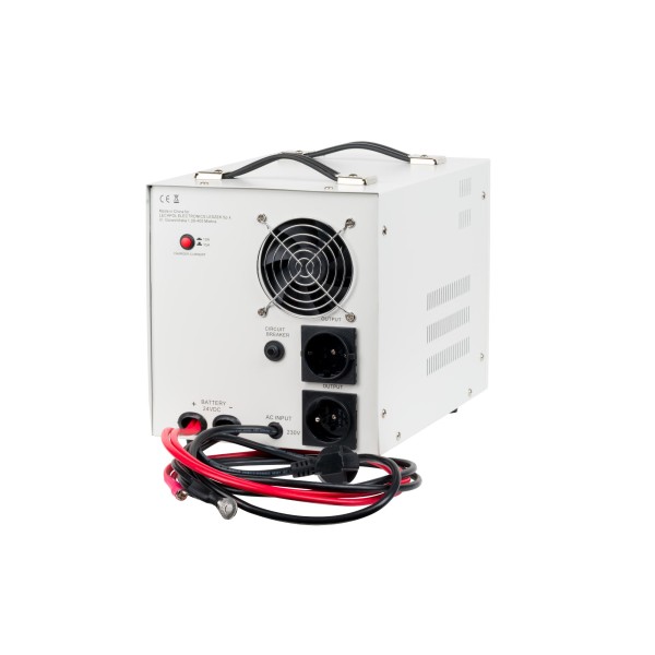 Zasilacz awaryjny KEMOT PROsinus-2000/24  przetwornica z czystym przebiegiem sinusoidalnym i funkcją ładowania  24V 230V 2000VA/1400W