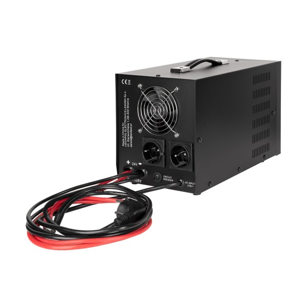 Zasilacz awaryjny KEMOT PROsinus-2600/24-LFP4  przetwornica z czystym przebiegiem sinusoidalnym i funkcją ładowania  24V 230V 2600VA/1800W