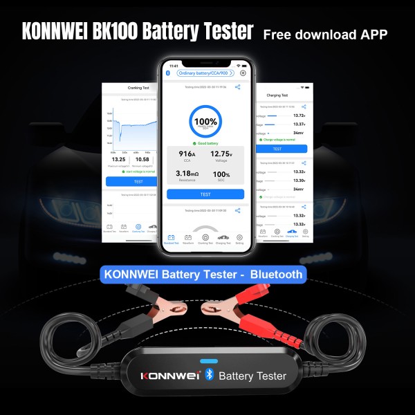 Miernik baterii Konnwei BK100