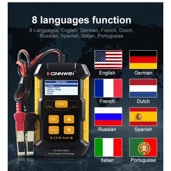 Miernik baterii Konnwei KW510
