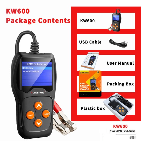 Miernik baterii Konnwei KW600