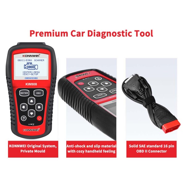 Miernik diagnostyczny, skaner OBD2  Konnwei KW808