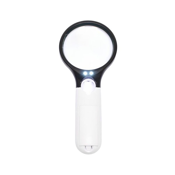 Lupa ręczna podświetlana Lupa ręczna LR-4 75mm, 3x 22mm, 45x z podświetleniem LED /312774/
