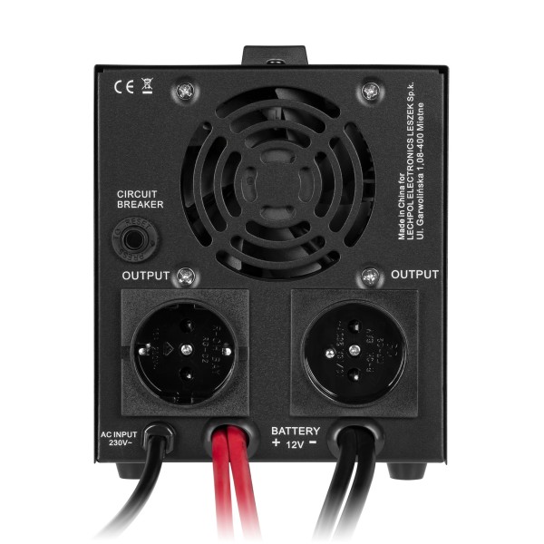 Zasilacz awaryjny KEMOT PROsinus-1000-LFP4 przetwornica z czystym przebiegiem sinusoidalnym i funkcją ładowania 12V 230V 1000VA/700W