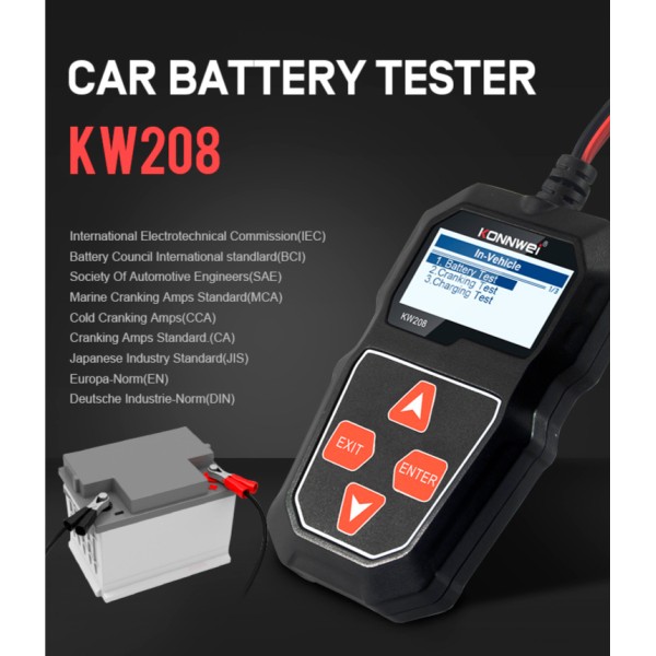 Miernik baterii Konnwei KW208