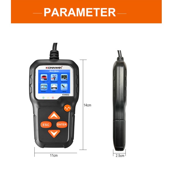 Miernik baterii Konnwei KW650