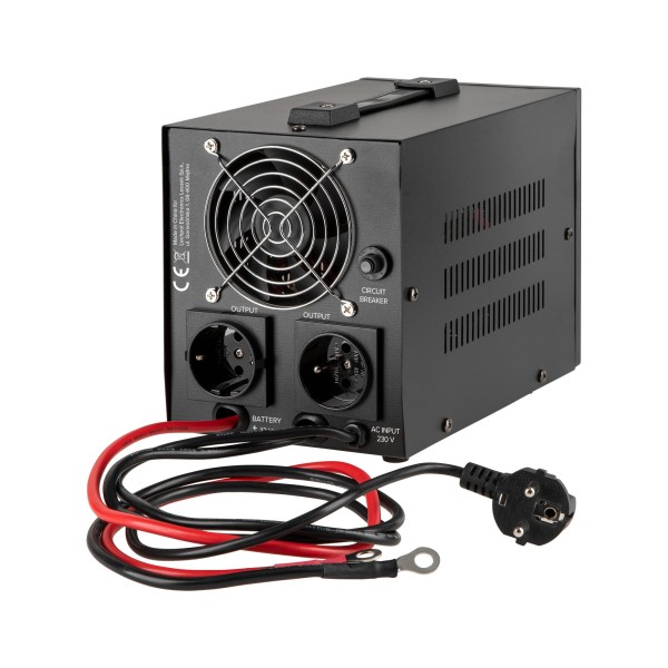 Zasilacz Awaryjny Rebel POWER-800 - przetwornica z czystym przebiegiem sinusoidalnym i funkcją ładowania  12V 230V 800VA/500W