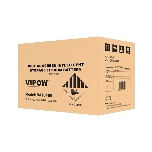 Akumulator  LiFePO4 100Ah BMS  Bluetooth