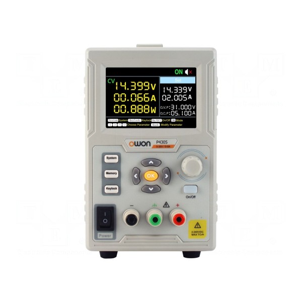 Zasilacz laboratoryjny: programowalny OWON P4305