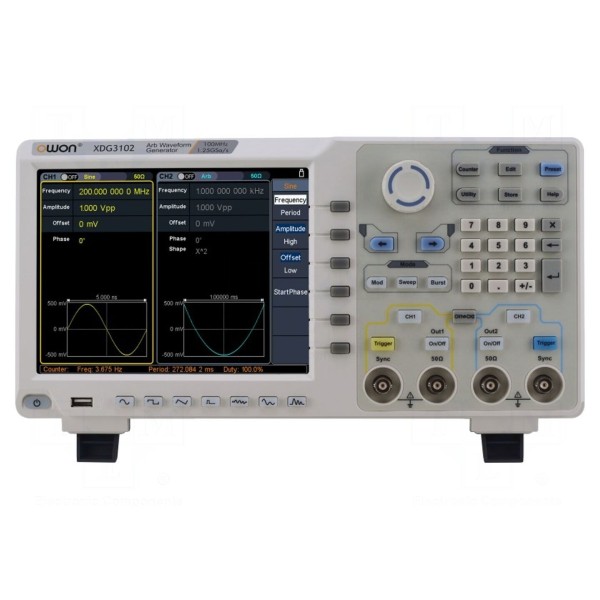 Generator laboratoryjny: funkcyjny, arbitralny OWON XDG3102