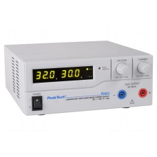 Zasilacz laboratoryjny: standardowy PEAKTECH P 1560