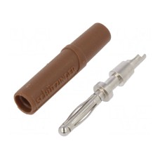 Złącze laboratoryjne: bananowe 2mm SCHÜTZINGER FK 02 L NI / BR