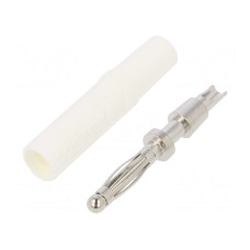 Złącze laboratoryjne: bananowe 2mm SCHÜTZINGER FK 02 L NI / WS