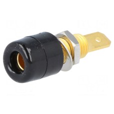 Złącze laboratoryjne: bananowe 4mm SCHÜTZINGER IBU 5568 AU / SW
