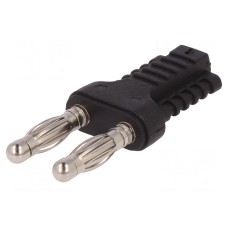 Złącze laboratoryjne: bananowe 4mm SCHÜTZINGER KURZ 10-4 IG MB NI / SW