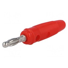 Złącze laboratoryjne: bananowe 4mm SCI R8-25A-RED