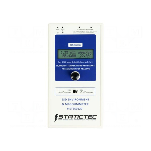 Tester: rezystywności powierzchniowej ESD STATICTEC ST250120