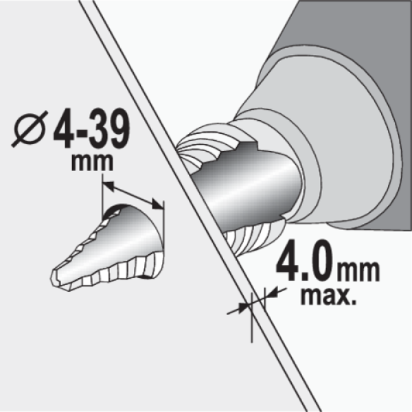 WIERTŁO STOPNIOWE 4-39MM 22613